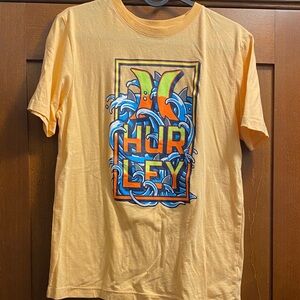 Boys 18/20 Hurley Orange Tee with Blue and Orange Graphic